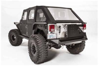 Fab Fours - Fab Fours JP-Y1261T-1 Off the Door Tire Carrier ONLY (needs base bumper) Jeep Wrangler JK 2007-2018 - Image 1