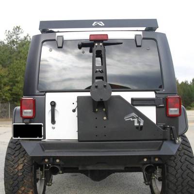 Fab Fours - Fab Fours JP-Y1261T-1 Off the Door Tire Carrier ONLY (needs base bumper) Jeep Wrangler JK 2007-2018 - Image 2