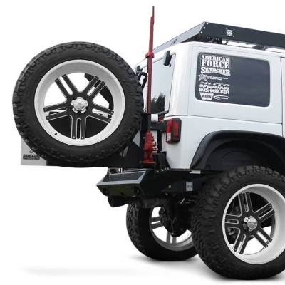 Fab Fours - Fab Fours JP-Y1261T-1 Off the Door Tire Carrier ONLY (needs base bumper) Jeep Wrangler JK 2007-2018 - Image 3