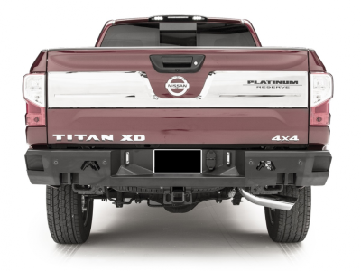 Fab Fours - Fab Fours NT16-W3751-1 Premium Rear Bumper with Sensors Nissan Titan XD 2016-2017 - Image 2