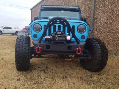 Hammerhead Bumpers - Hammerhead 600-56-0696 Minimalist Front Bumper with Stinger And Oem Fog Holes Jeep Wrangler JK 2007-2018 - Image 1