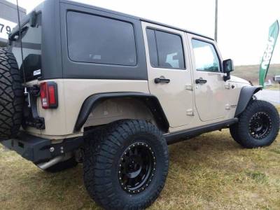 Hammerhead Bumpers - Hammerhead 600-56-0687 Minimalist Rear Bumper with Two 7.4" Single Row Light Slots Jeep Wrangler JK 2007-2018 - Image 2