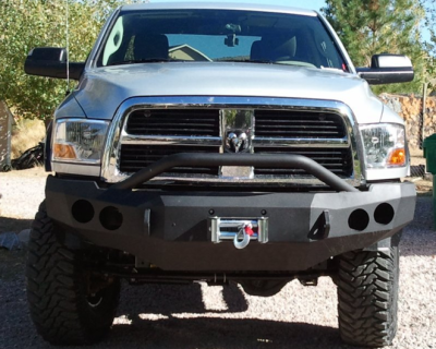 Road Armor - Road Armor 406R4Z Front Stealth Winch Bumper with Square Light Holes + Pre-Runner Bar Dodge RAM 2500/3500 2006-2009 *BARE STEEL* - Image 3