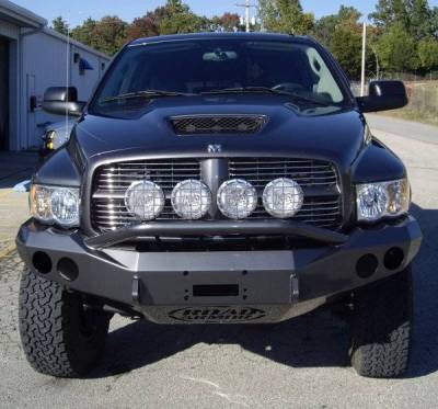 Road Armor - Road Armor 406R4Z Front Stealth Winch Bumper with Square Light Holes + Pre-Runner Bar Dodge RAM 2500/3500 2006-2009 *BARE STEEL* - Image 4