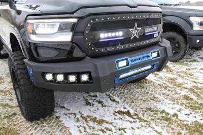 Iron Cross - Iron Cross 62-615-19 Matte Black Hardline Front Bumper with Push Bar Dodge RAM 1500 2019-2020 - Image 2