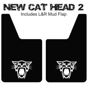 Proven Design - Classic Series Mud Flaps 20" x 12" - Cat Head Mud Flaps Logo