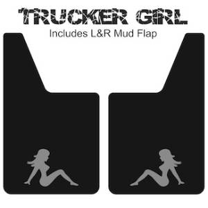 Proven Design - Classic Series Mud Flaps 20" x 12" - Trucker Girl Mud Flaps Logo