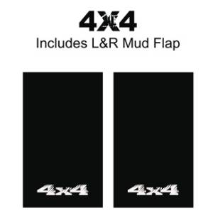 Proven Design - Heavy Duty Series Mud Flaps 22" x 13" - 4 X 4 Logo