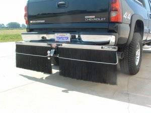 Mud Flaps for Trucks - Towtector Brush System - Towtector Aluminum Rock Guard (Aluminum Frame)