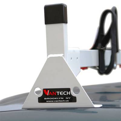 Vantech - Vantech H1093W 2 Bar System White Aluminum (42-45 Inch Width) Pickup Toppers & Caps Universal - Image 2