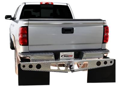 Rockstar Hitch Mud Flaps - Rockstar Hitch Mud Flaps A1020052 Diamond Tread Chevy/GMC Trim To Fit Flap 2014-Up - Image 2